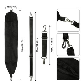 Travel Pillow Stuffable with Clothes,Stuffable Neck Pillow for Travel,Expandable Luggage Pillowcase,On Luggage Fits 3 Days of Travel Essentials,Only Travel Pillowcase, No Filler (Black)