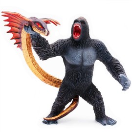 Higherbros King Kong Toys, Gorilla Toy Model, King Kong with Snake Action Figures, Gorilla Toys Set for, for Kids Gift, Play or Decor.