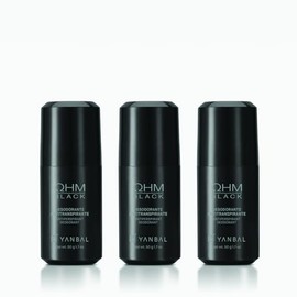 Yanbal OHM BLACK DESODORANTE PERFUMADO Roll on, Protección con aroma, 50 g - 1.7 oz (paquete de 3) Deodorant