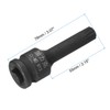 sourcing map 1/2" Drive x M13(13mm) Impact Triple Square Spline
