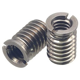 HITHUT Stainless Steel 1/4"-20 Female to 3/8"-16 Male Convert Screw Adapter 2 Pieces 14mm Height
