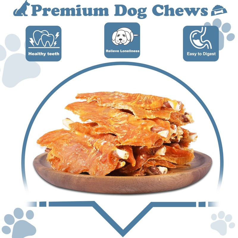 Pawant Chicken Jerky with Twist Rawhide Sticks Puppy Training Snacks