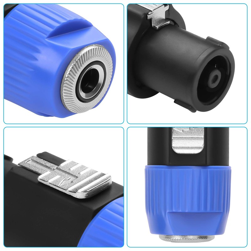 CERRXIAN 4Pack NL4FC Speaker to 1/4 6.35mm Adapter, Speakon Male