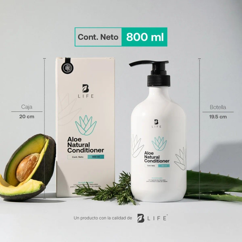 Shampoo Y Acondicionador 800ml Ingredientes Naturales B Life