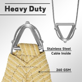 ColourTree Pro Ring 12' x 12' x 12' Beige Triangle Sun Shade Sail, Commercial Grade UPF50 Canopy, Reinforced Corners & Edges, 260 GSM Fabric Heavy Duty -3 Years Warranty