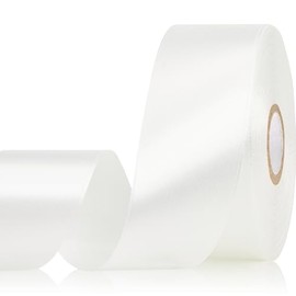 Sagaat White Ribbon 1-1/2 Inch 30 Yards Single Face White Satin Ribbon for Flower Bouquet, Fabric Ribbon for Gift Wrapping Crafts Hair Accessories Sewing Wedding Christmas