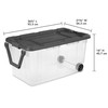 Sterilite 160 Quart Plastic Stacker Box, Lidded Storage Bin Container