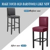 Bar Stool Covers,4 Pack Stretch Waterproof PU Bar Stool Covers