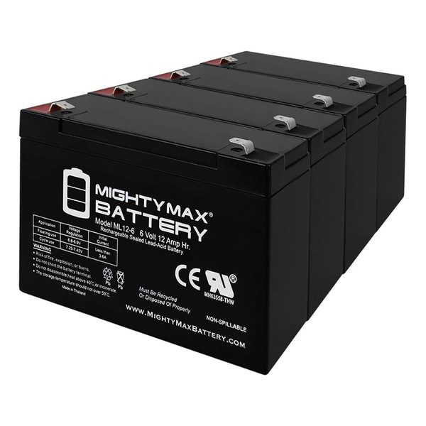 Mighty Max Battery ML12-6 .250TT - 6V 12AH UPS Battery