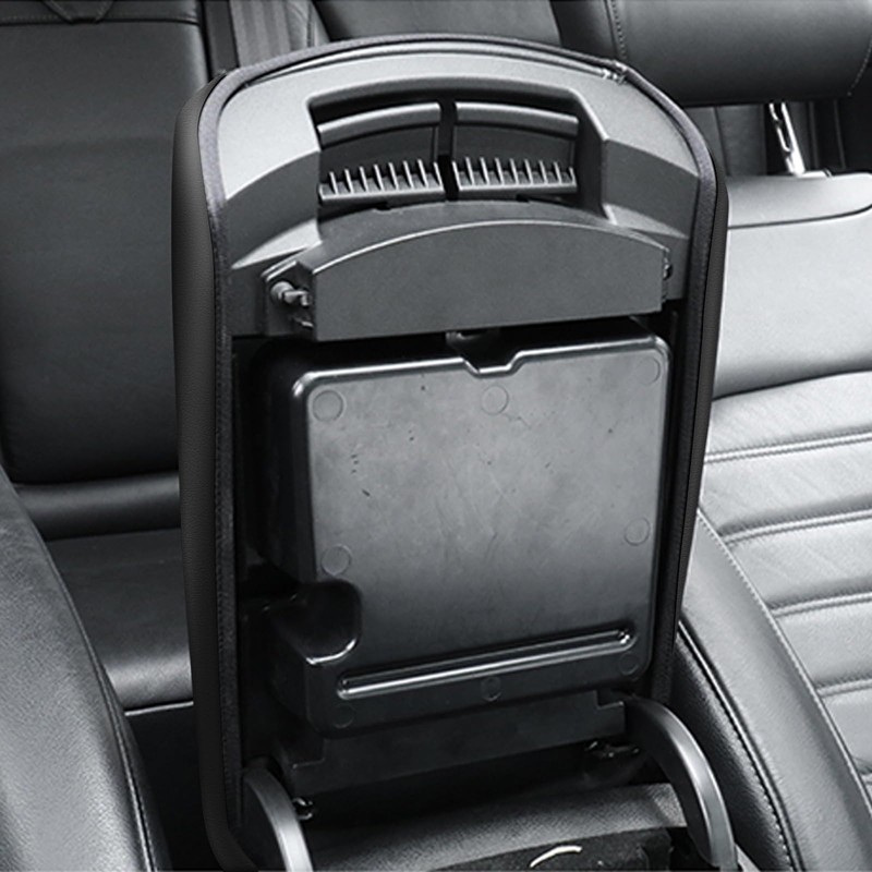 awnexuct Center Console Armrest Cover for Ford Edge 2015-2020 Black