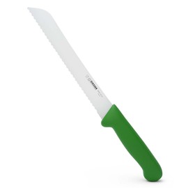 Giesser seit 1776 - Made in Germany - Brotmesser 21 cm Veggie, grün, nachhaltiger Griff, rutschfest, wellenschliff, rostfrei, scharfes Messer für gesunde Küche