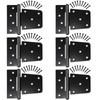 Heavy Duty Gate Hinges 6 Pack, Black Iron 3.5 Inch