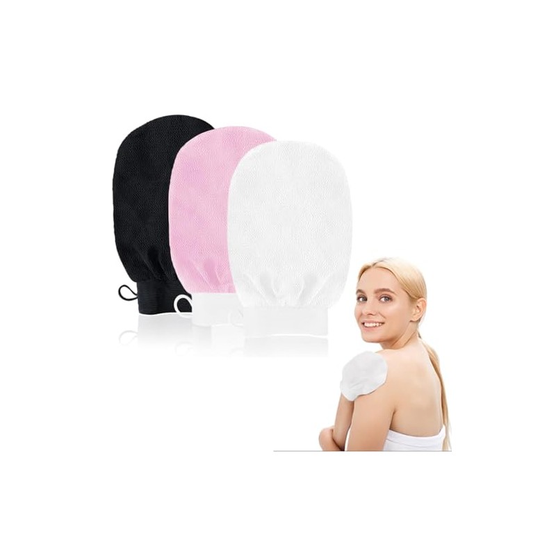 Exfoliating Gloves, Bath SPA Exfoliating Mitts Body Scrubber for Removing