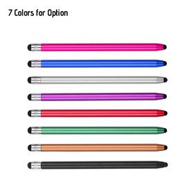 2 in 1 Universal Touchscreen Stylus Pen for All Touchscreen Tablets Cell Phones with 8 Extra Replaceable Soft Rubber Tips 4pcs Red/Rose Red/Purple/Gold