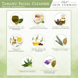 Sally B's Tamanu Luxury Facial Cleanser/ Cleansing Milk for Sensitive Skin/ EWG Verified/ Redness Relief/ 4Oz