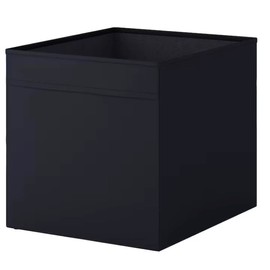 Ikea Drona Storage Box 33 x 38 x 33 cm black (for Expedit shelving unit – 4 pieces), black, Doppelpackung