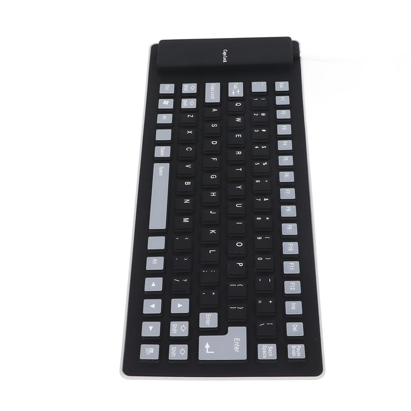 Silicone Keyboard Fully Sealed Design Lightweight Portable Silent Soft Comfortable