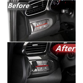 JUIVEEL Carbon Fiber Style Automobile Front lamp Adjusting Part Cover Compatible with Hyundai Veloster JS N-Line 2019-2023 Automotive Accessories