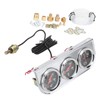Triple Gauge Set Universal 3in1 Water Temp Oil Pressure AMP