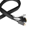 LogiLink KAB0082 Cable Sleeve with Zip, Diameter 30 mm, Colour: