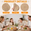 KASURE 8 Pieces Round Placemats Set, 30 cm Placemats(4) and