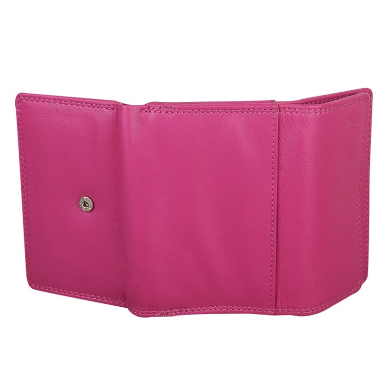 Women's RFID Small Purse, Genuine Soft Leather Wallet with Coin