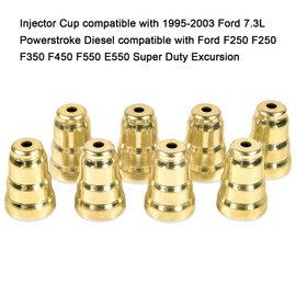 Kingsea Kit de vasos para inyector, 8 tazas para inyector de combustible compatibles con Ford Powerstroke Diesel 7.3L F250 F350 F450 F550 F550 E550 de 1995 a 2003, las mangas de boquilla de bomba de inyección reemplazan