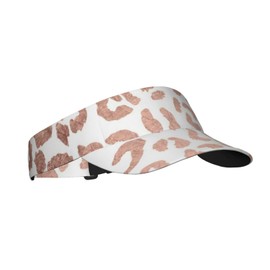 DITXIT Stylish Hand Drawn Rose Gold Leopard Print Sport Sun Visor Hats Adjustable Empty Top Baseball Cap for Women and Men Sun Protection and Outdoor Activity