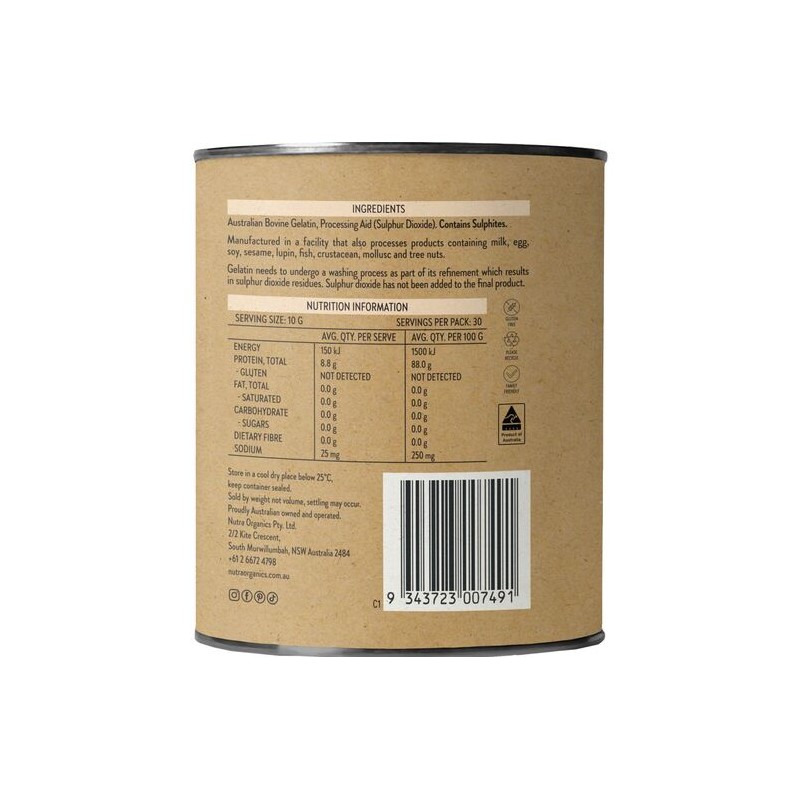 Nutra Naturals Australian Gelatin Unflavoured 300G