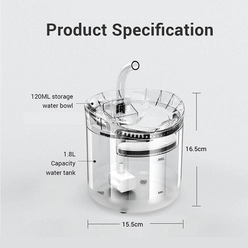 8 Pack Cat Water Fountain Filters Automatic Large Dog Water