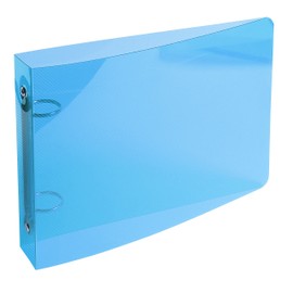 Exacompta - Ref. 51092E - Semi-rigid PP binder for index cards - 2 round rings, diameter 25 mm - Spine 35 mm - External dimensions: 16.5 x 24cm - Colour: Blue