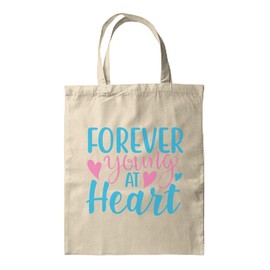 BWW Print - Forever Young At Heart - Gift Bag | Canvas Tote - Tote Bag, Single Sided
