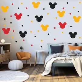 Mouse Chalk Chalkboard Stickers Mouse Stickers 2.97 x 2.5 Inch PVC Cartoon Heads 24 Pack Birthday Party Decro