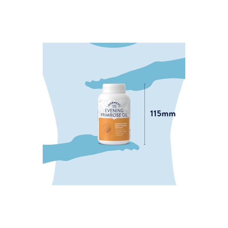 Dorwest Herbs Evening Primrose Oil Capsules for Dogs and Cats