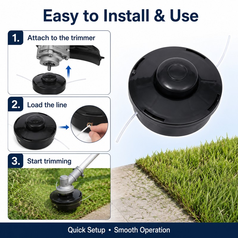 Line Trimmer Replacement Head for Lawn Care – Compatible SRM-Style