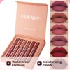 Long-lasting Matte Lip Glaze Set, 6 Counts/box Waterproof Lip Gloss,
