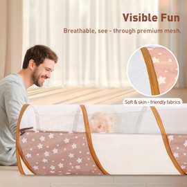 Kids Play Tunnel Toys for Toddlers 1-3, 69" x 18" Pop up Crawl Tunnel Tent for Boys and Girls, Play Tunnel for Kids to Crawl Through, Pordable Children or Dogs & Cats Indoor & Outdoor