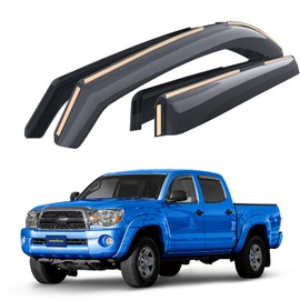 Goodyear Shatterproof in-Channel Window Deflectors for Trucks Toyota Tacoma 2005-2015 Double Cab, Rain Guards, Window Visors, Vent Deflector, Truck Accessories, 4pcs- GY003444
