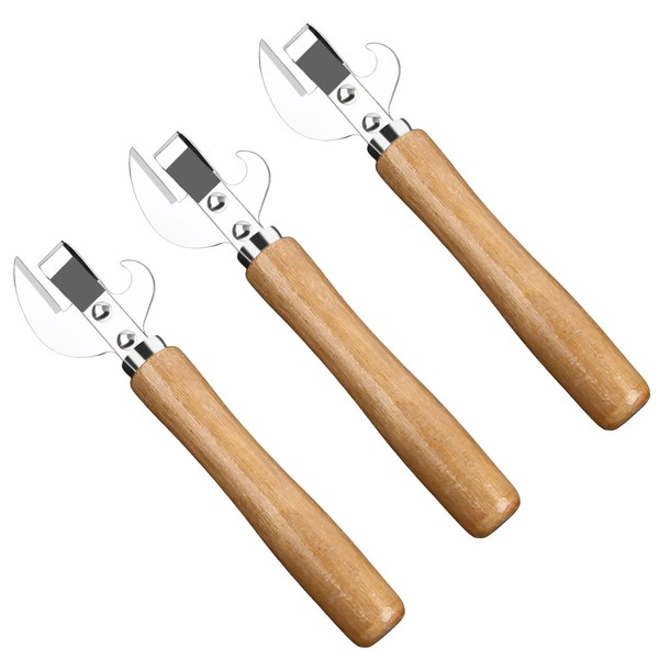 CVNRCLP 3 Pics Ergonomic Safe Manual Metal Can Opener -