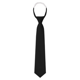 Luckyvestir Black Tie for Women Pre-tied Adjustable Womens Ties 2.75" Skinny Neckties for Women School Uniforms Graduation