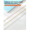PROSILVER Women's Necklace 925 Sterling Silver Paper Clips Link Chain