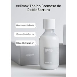 Celimax Tónico Cremoso de Doble Barrera | Con Ceramidas, Péptido, Libre de Aceite y Alcohol, Astringente Facial, Hidratante, Calmante, Suavizante, No Irritante, 150ml
