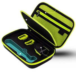 Giulia Beauty Comb and Removable Foam Case for One Blade Face + Body QP2520, QP2530, QP2620, QP2630, QP27, QP28, Skin Guard, Body Comb, Brush - 14 Cutting Lengths - EU Patent : 015026664-0001