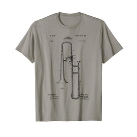 Slide Trombone Patent T Shirt, Trombone Shirt, Marching Band T-Shirt