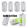 Adaptador 3x Aa A Pila Tamaño D