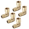 sourcing map Brass Pipe Fitting 90 Degree Elbow 1/8 PT