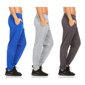 DARESAY Active Pants for Men- Quick-Dry Joggers with Two Side Pockets, Athletic, Casual, Active Clothes for Men, 3-Pack.