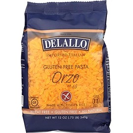 DeLallo Pasta Gluten-Free Corn and Rice Orzo, 12 oz