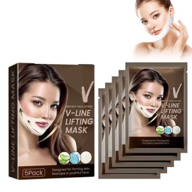 Dyceittdia 5 pieces V-line mask, V-line firming mask, V-line lifting mask for the face, V-face contouring mask, lifting face tightening, moisturise the skin, mask (02)