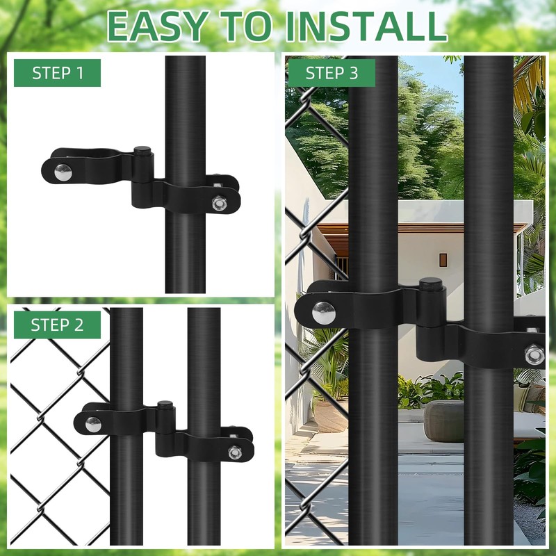 1-5/8'' Chain Link Fence Gate Post Hinge, 2 Pcs Gate